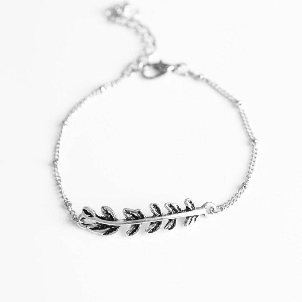 Silver Leaves and Branch Bracelet Paparazzi